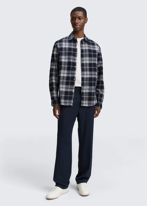 Tom Tailor Relaxed Fit Shirt With Checked Pattern Navy Check