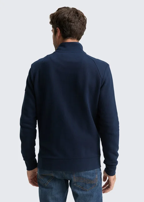 Tom Tailor Hybrid Sweat Jacket With Quilting Sky Captain Blue