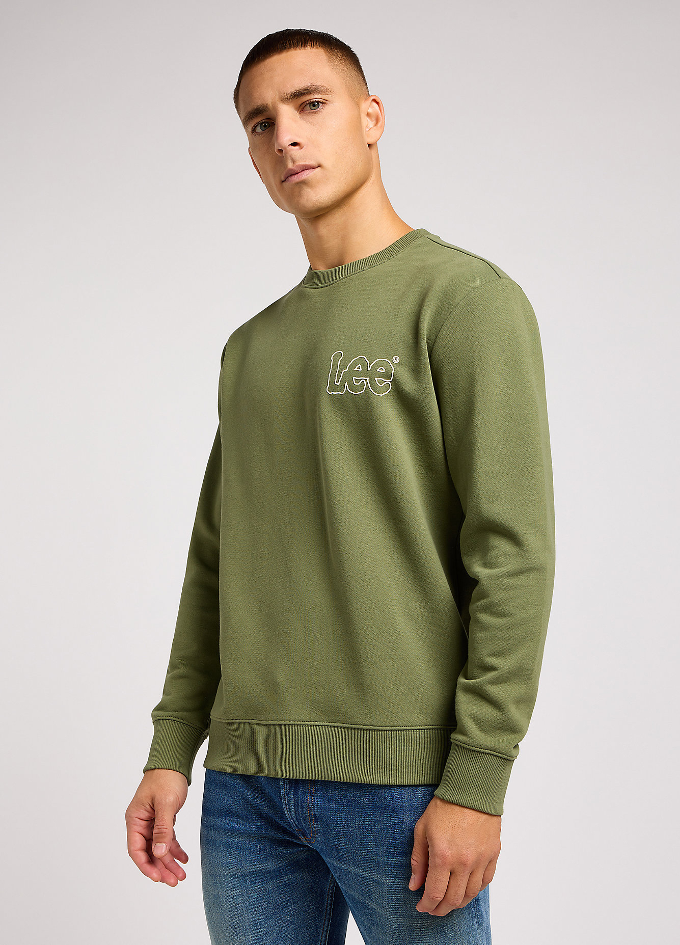 Lee Woobly Sweatshirt Olive Grove - 112351278