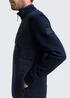Tom Tailor Hybrid Sweat Jacket With Quilting Sky Captain Blue