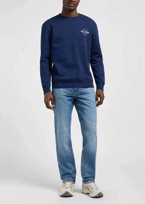 Lee Small Logo Crew Sweatshirt True Navy