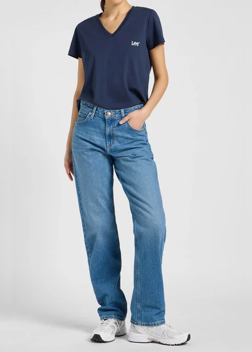 Lee V Neck Tee Mood Indigo