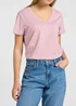 Lee V Neck Tee Pretty Plum
