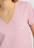 Lee V Neck Tee Pretty Plum