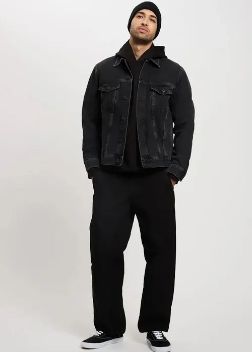 Cross Jeans Hoodie Sweatshirt Black 020