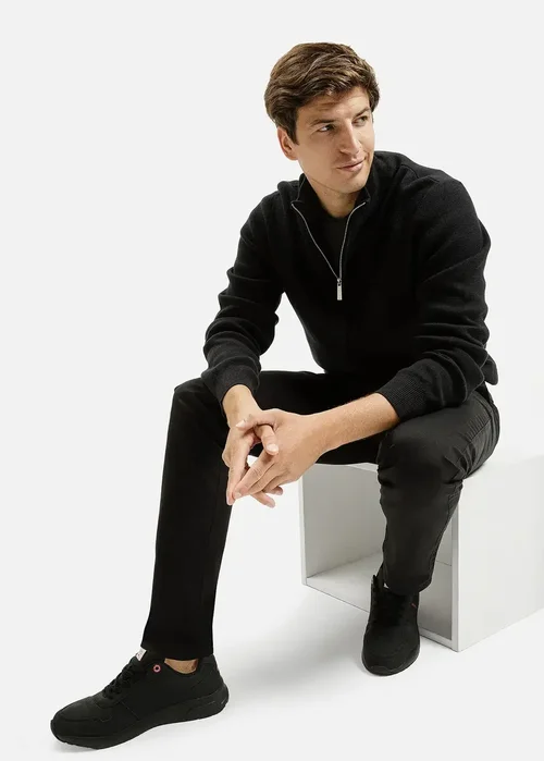 Cross Jeans Halfzip Knit Black 020