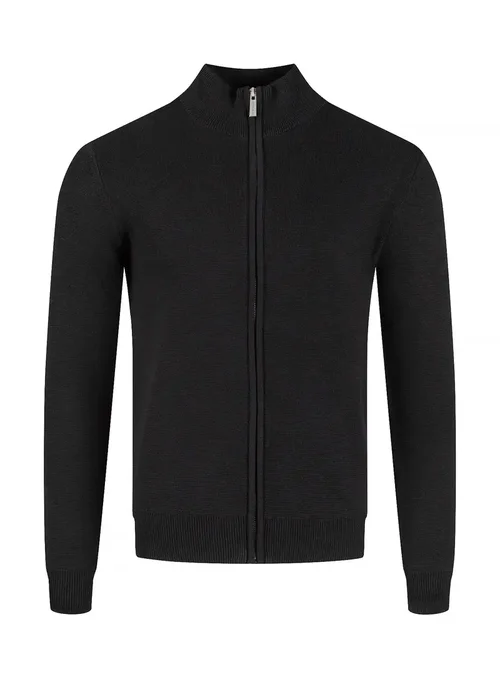 Cross Jeans Halfzip Knit Black 020