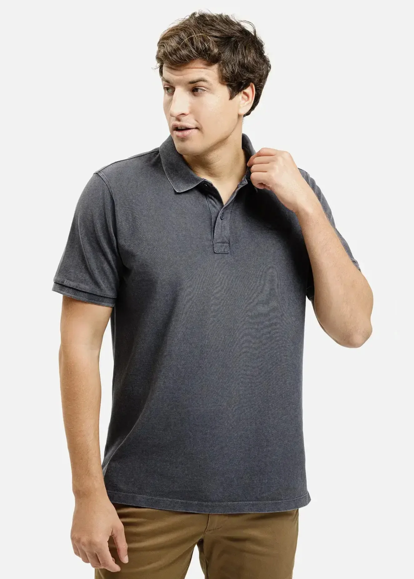 Cross Jeans Polo T Shirt Petrol 462