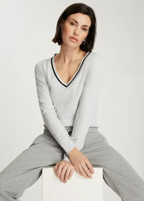 Szara Koszulka Z Dugim Rkawem Cross Jeans