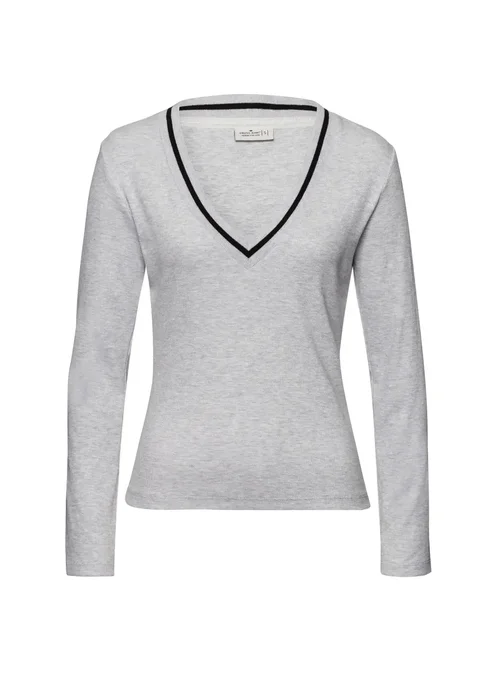 Szara Koszulka Z Dugim Rkawem Cross Jeans