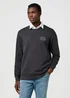 Wrangler Embroidery Crew Faded Black