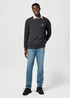 Wrangler Embroidery Crew Faded Black