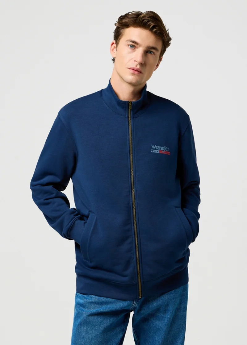 Wrangler Funnel Neck Zip Navy