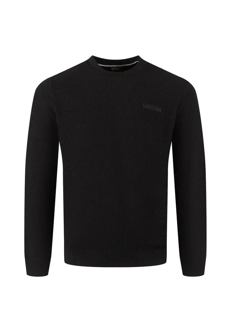 Czarny Sweter Cross Jeans