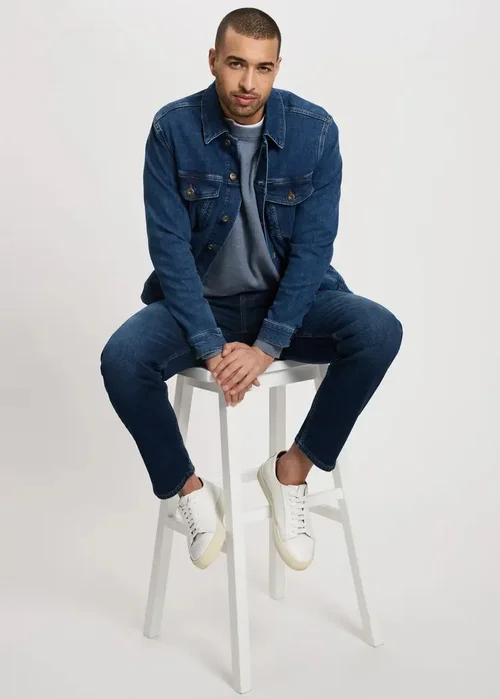 Cross Jeans Knitwear C Neck Blue Melange