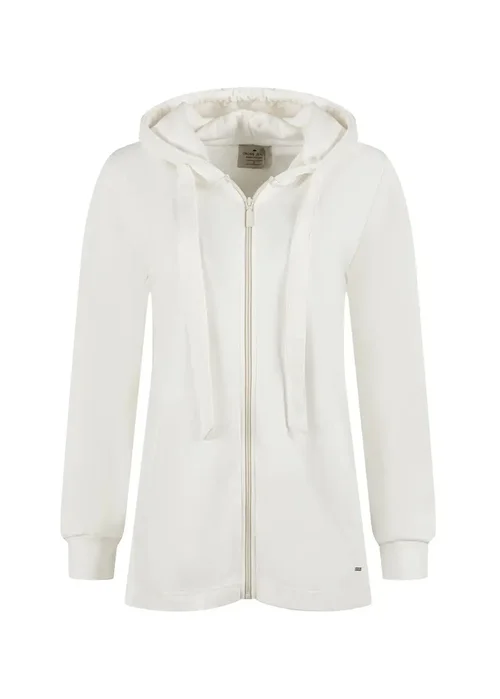 Cross Jeans Hoodie Sweatshirt Ecru