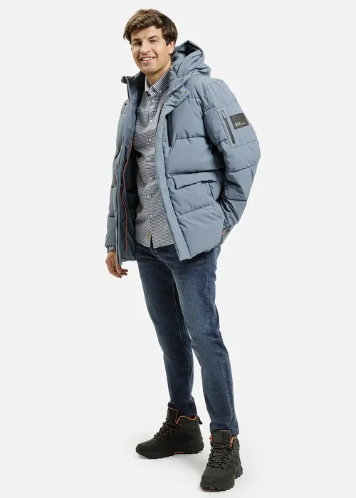 Niebieska Koszula W Drobn Kratk