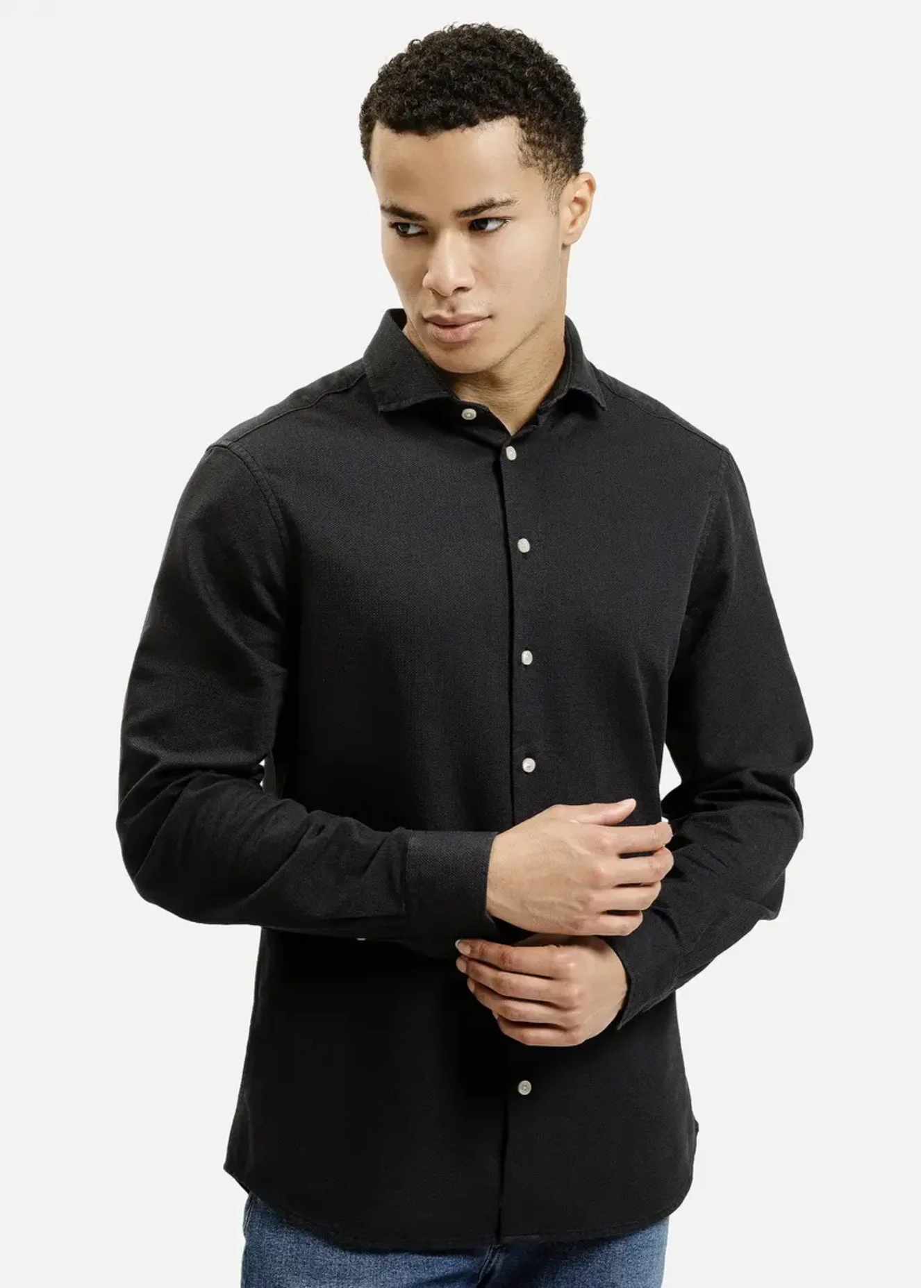 Ciemnoszara Koszula Mska Cross Jeans