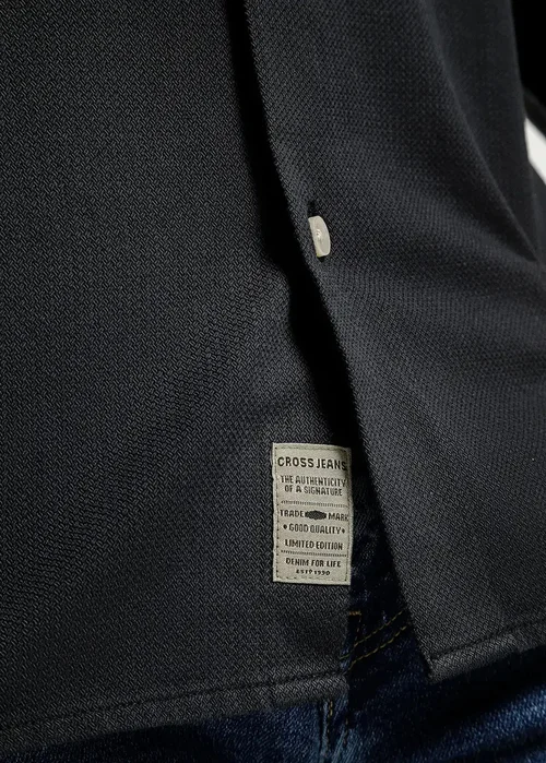 Ciemnoszara Koszula Mska Cross Jeans
