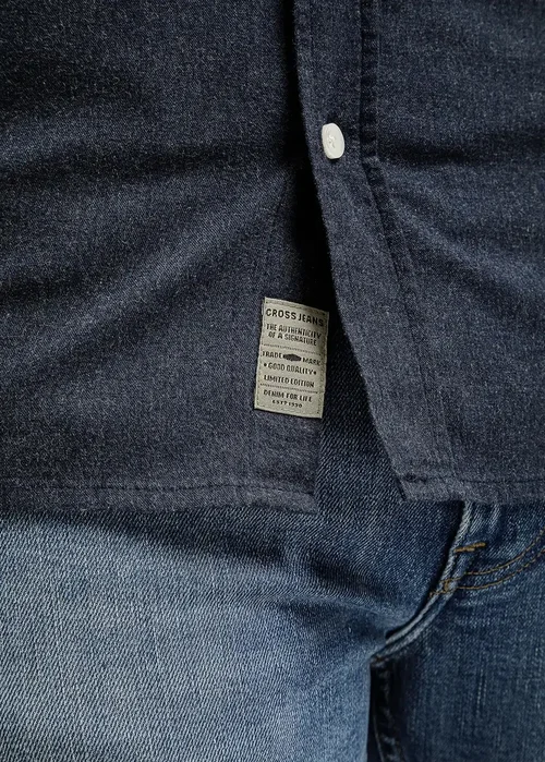 Ciemnogranatowa Mska Koszula Cross Jeans