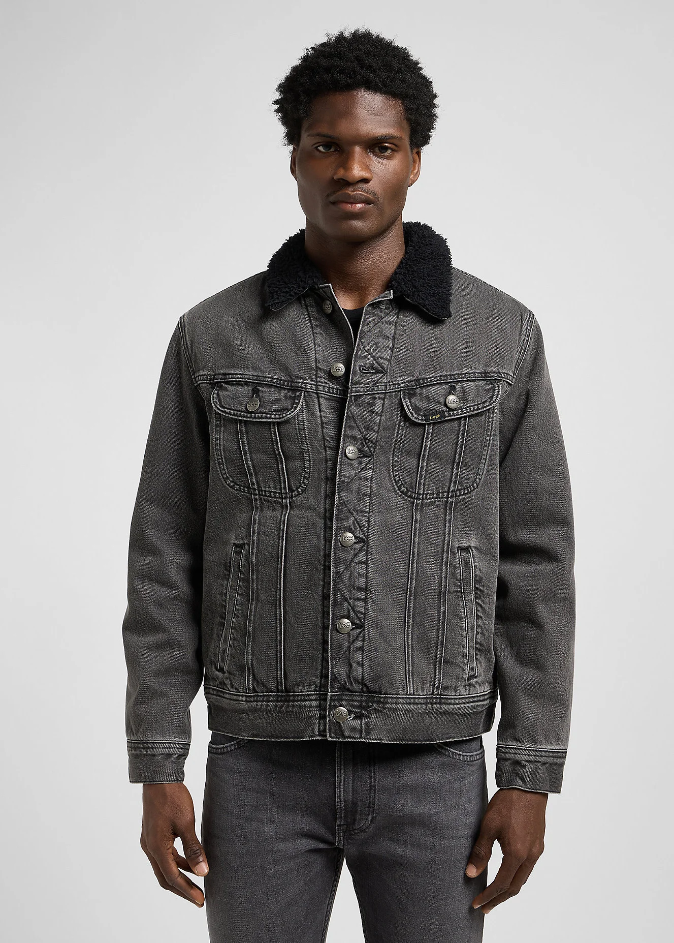 Lee Regular Sherpa Jacket Deep Obsidian