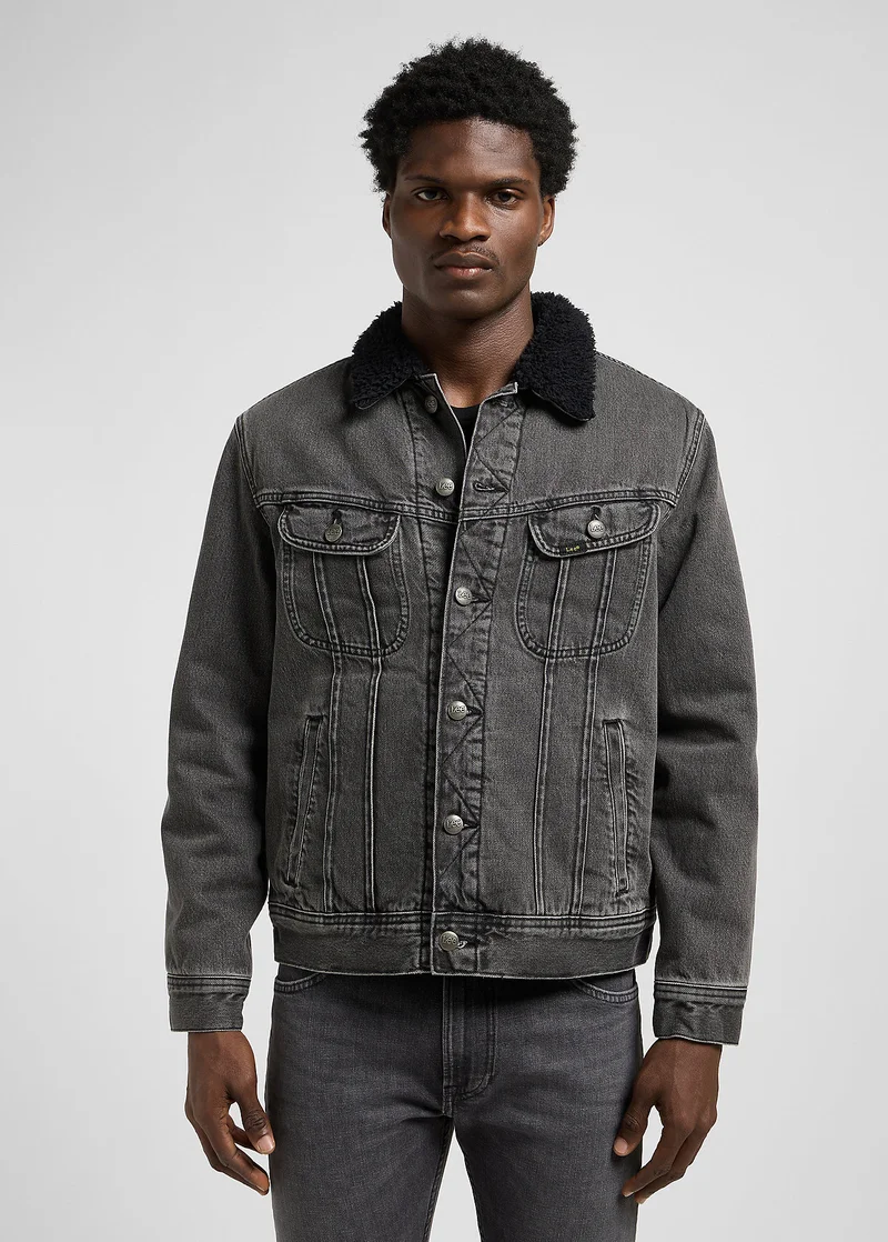 Lee Regular Sherpa Jacket Deep Obsidian