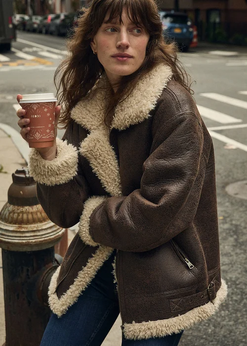 Lee Aviator Jacket Luxe Brown