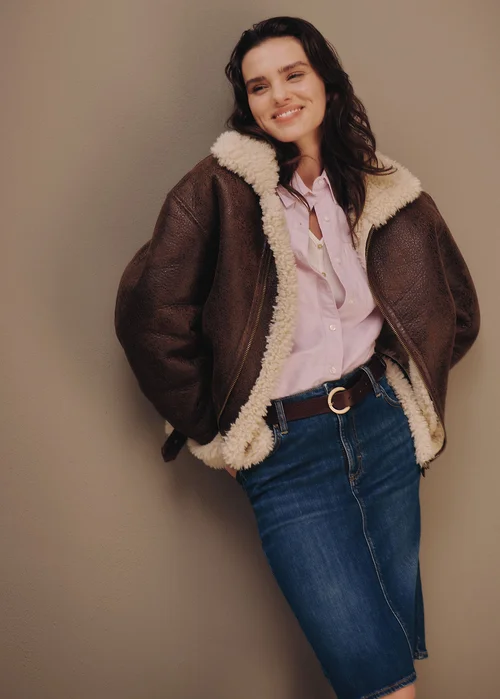 Lee Aviator Jacket Luxe Brown