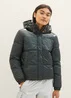 Denim Tom Tailor Puffer Jacket With A Detachable Hood Huntsman Green