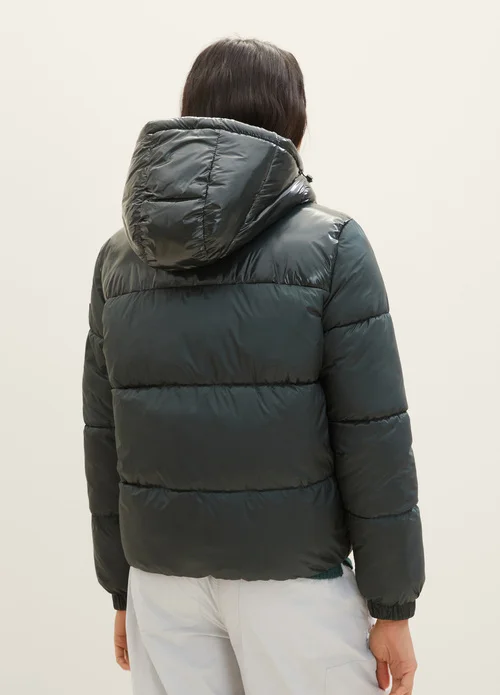 Denim Tom Tailor Puffer Jacket With A Detachable Hood Huntsman Green