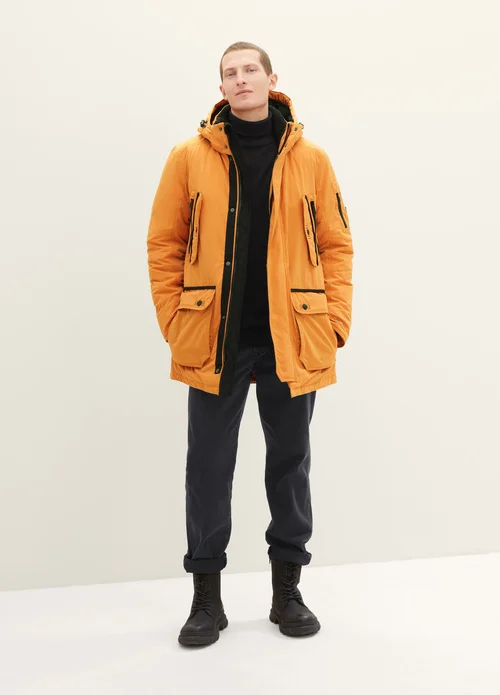 Tom Tailor Parka With A Removable Hood Tomato Cream Orange