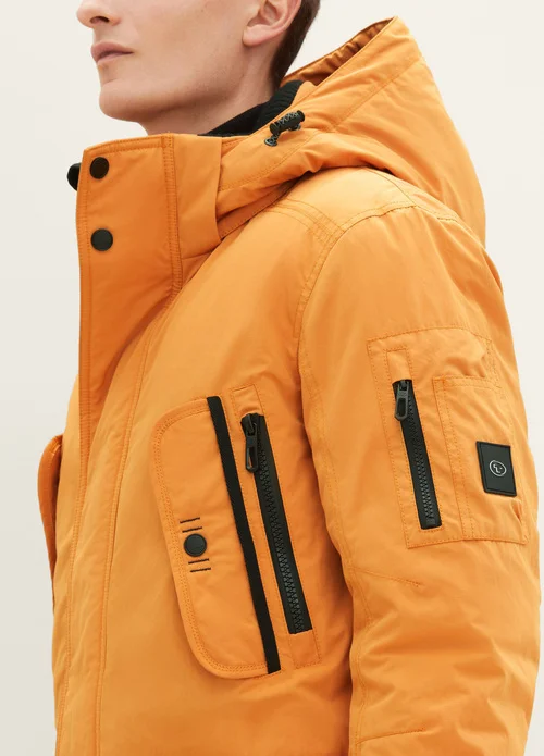Tom Tailor Parka With A Removable Hood Tomato Cream Orange