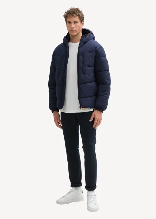 Tom Tailor Hooded Puffer Jacket Sky Captain Blue