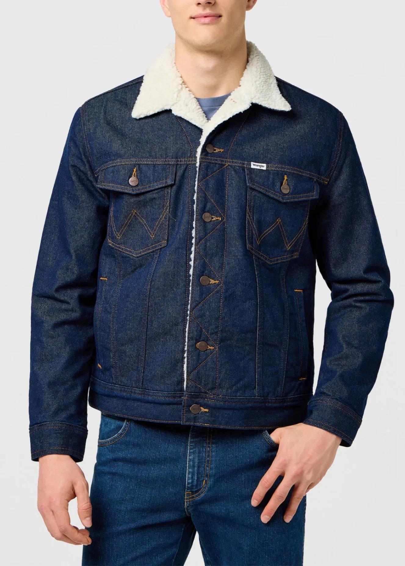Wrangler Sherpa Denim Jacket Clean Rise