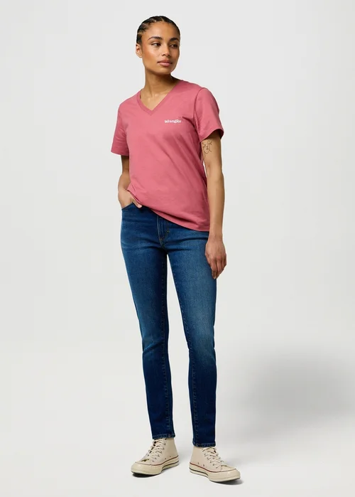 Wrangler V Neck Tee Mauvewood
