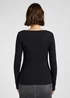 Lee Long Sleeve Square Neck Black