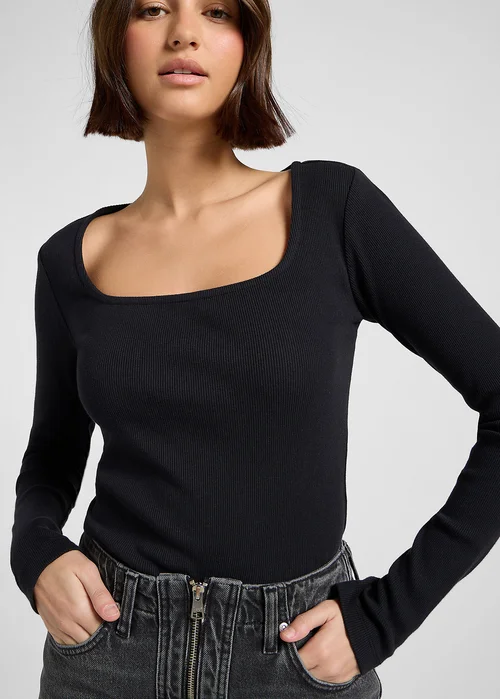 Lee Long Sleeve Square Neck Black