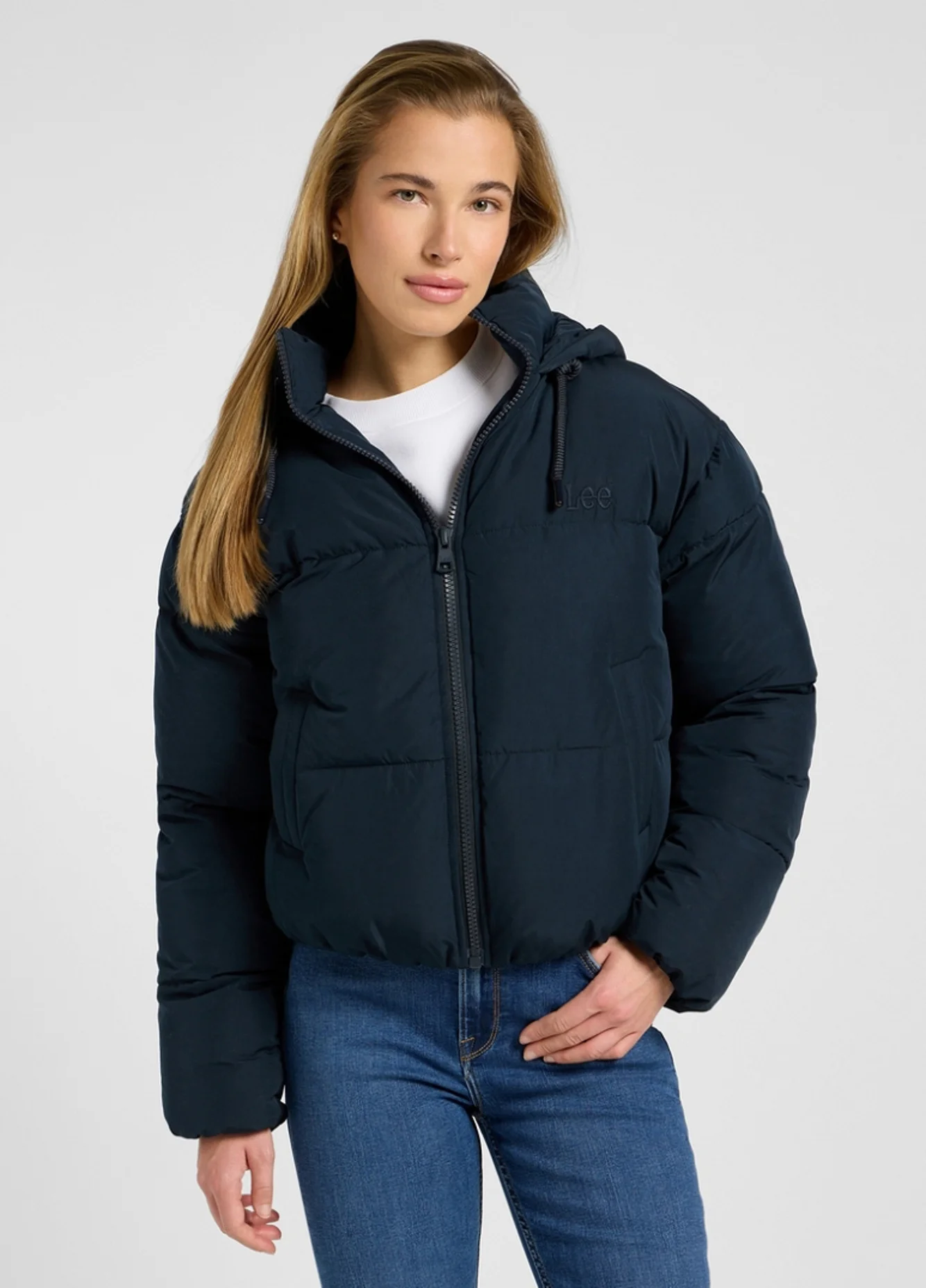 Lee Hooded Puffer Jacket Unionall Black