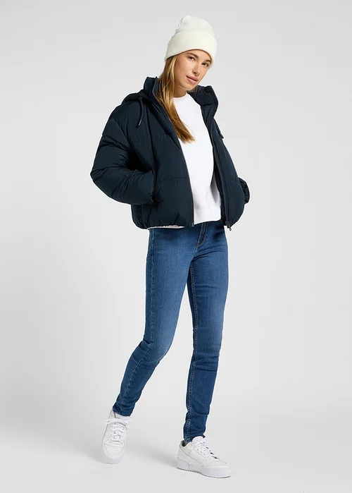 Lee Hooded Puffer Jacket Unionall Black