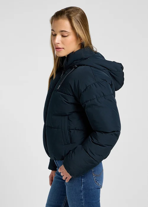 Lee Hooded Puffer Jacket Unionall Black