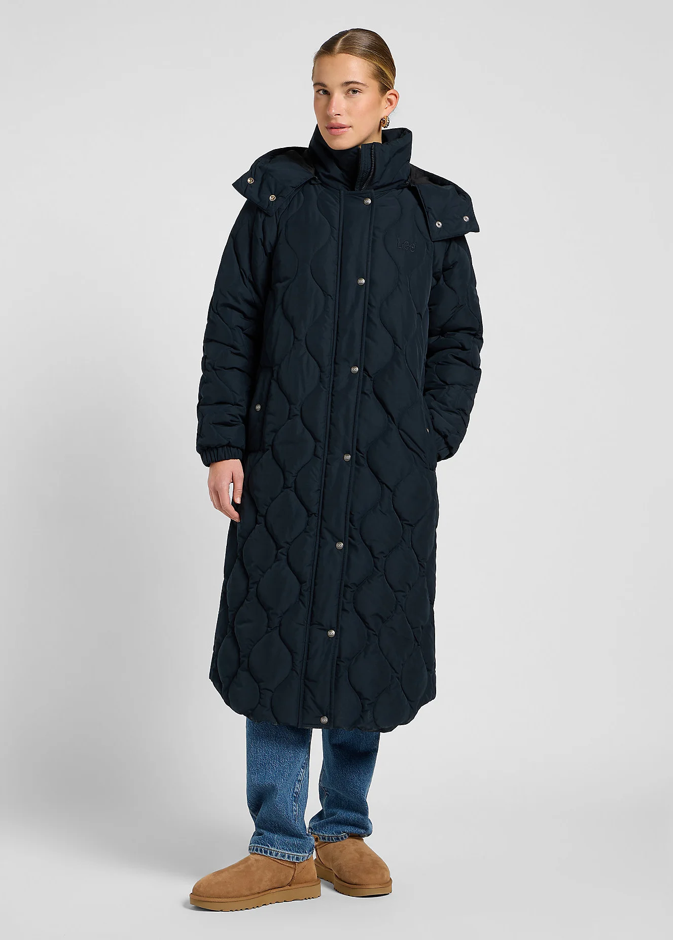 Lee Long Puffer Unionall Black