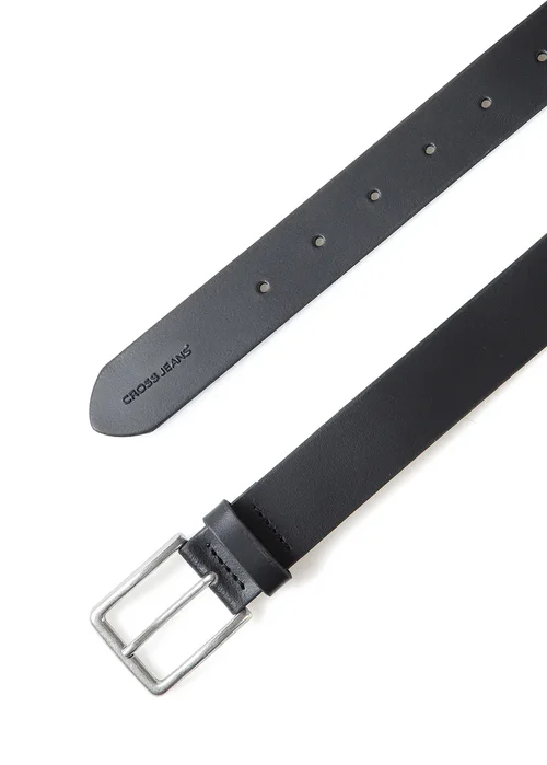 Skrzany Czarny Pasek Cross Jeans