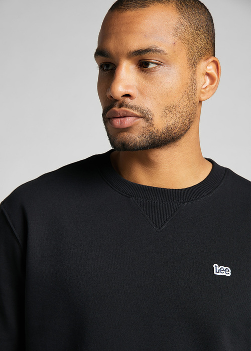 Lee Plain Crew Sweatshirt Black - L81ITJ01