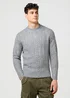 Wrangler Cable Knit Sweater Grey Heather