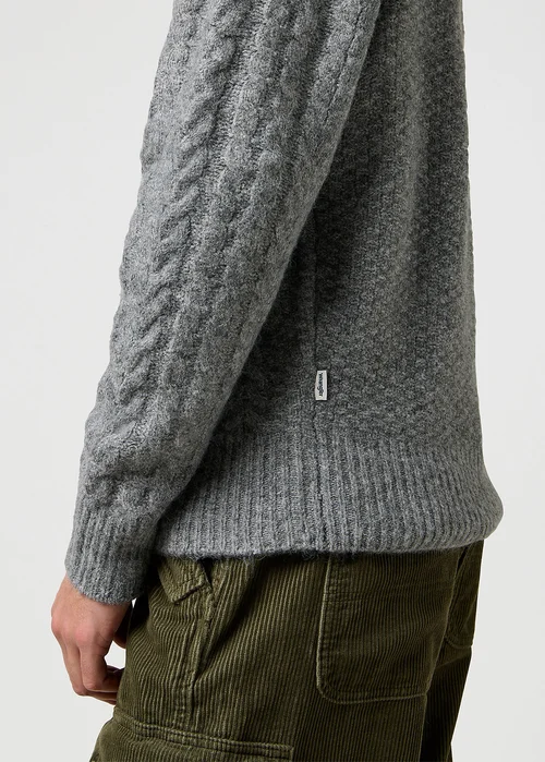 Wrangler Cable Knit Sweater Grey Heather