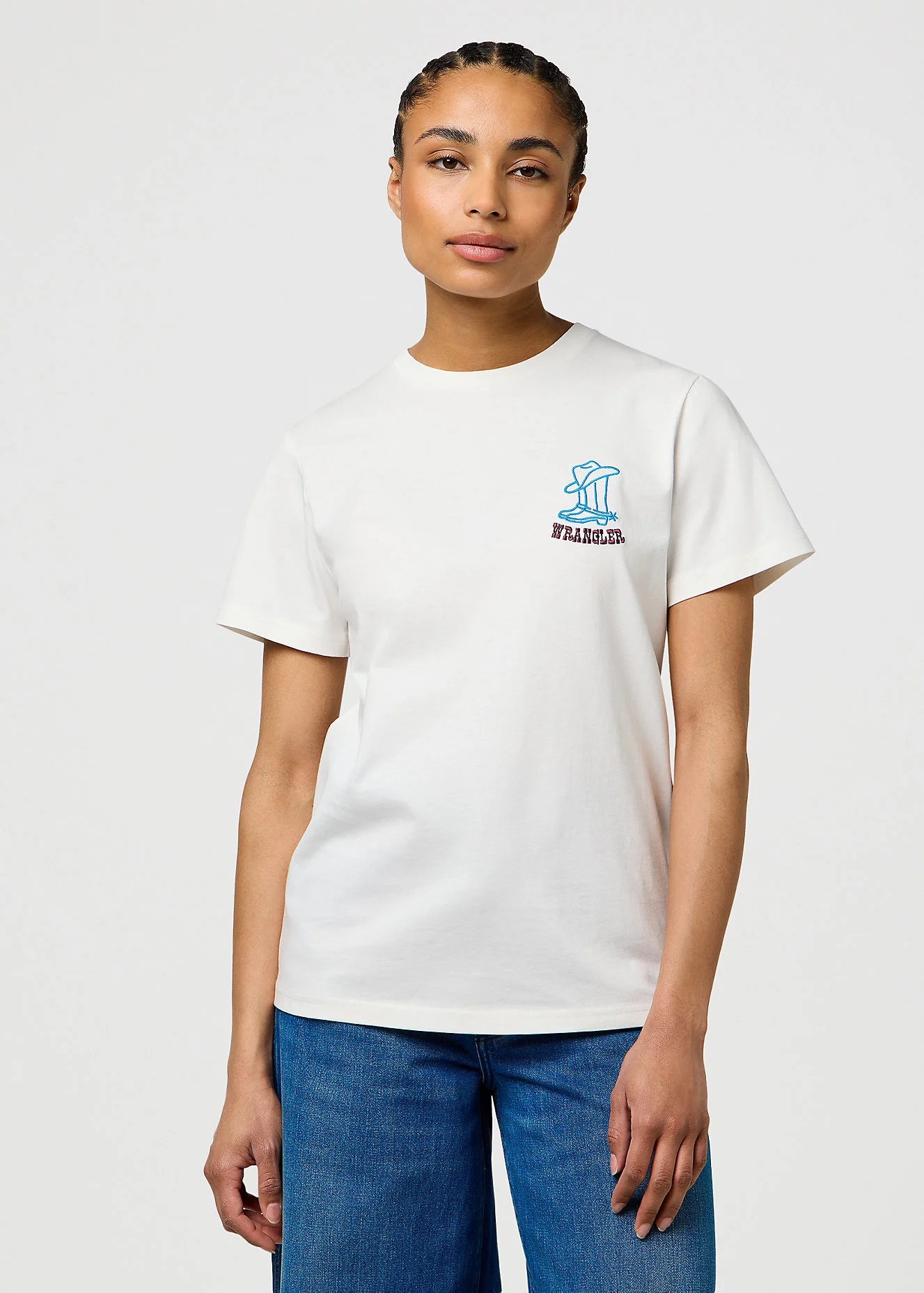 Wrangler Graphic Tee Worn White