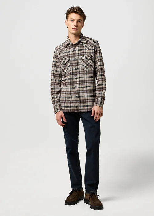 Wrangler Western Shirt Rich Black Check