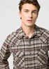 Wrangler Western Shirt Rich Black Check