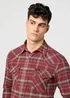 Wrangler Western Shirt Ruby Wine Check