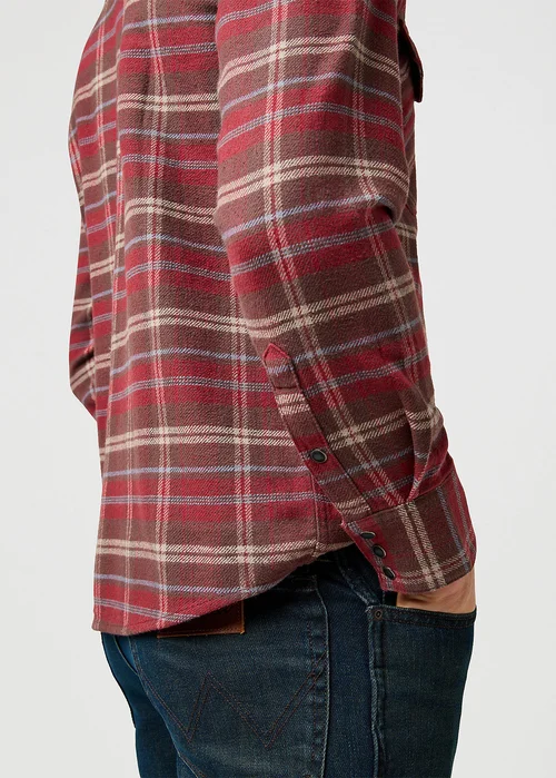 Wrangler Western Shirt Ruby Wine Check